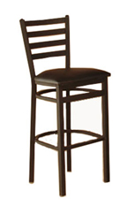 Sedona Bar Height Metal Stool w\/Upholstered Seat